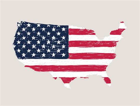 USA map flag. Hand drawn grunge style vector illustration 15311029 ...