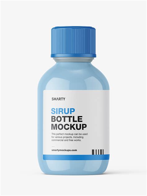 Syrup bottle mockup / glossy - Smarty Mockups