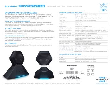 boombot bass station basics | Manualzz