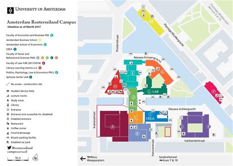 University of Amsterdam map - Map of university of Amsterdam (Netherlands)