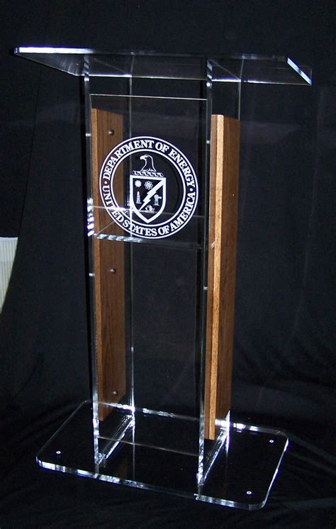 Acrylic Podium: Acrylic Pulpits, Custom Logo Acrylic Lectern