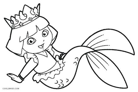 Dora Mermaid Coloring Pages at GetDrawings | Free download