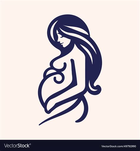 Pregnancy logo design Royalty Free Vector Image