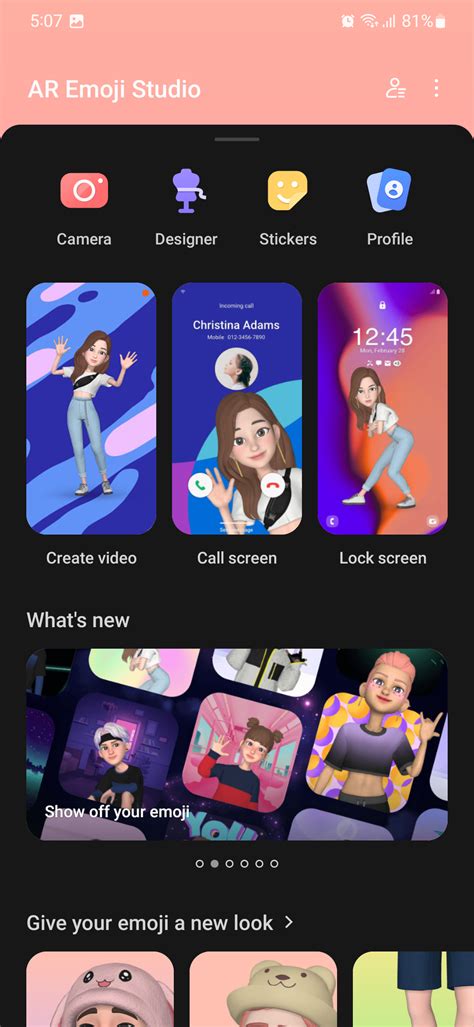 Using Samsung's AR Emoji to create stickers, call and lock screen ...