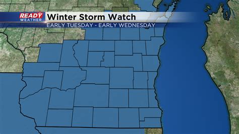 Winter Storm Watch issued ahead of Tuesday's impactful storm