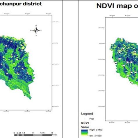 NDVI map of Kanchanpur district Figure-5. NDVI map of Kailali district | Download Scientific Diagram