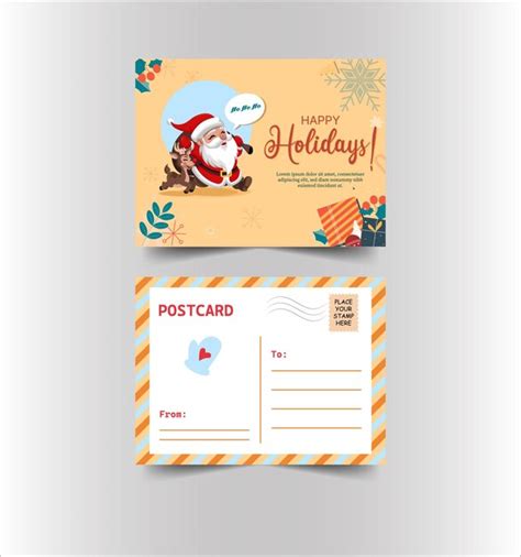 Premium Vector | Holiday postcard templates