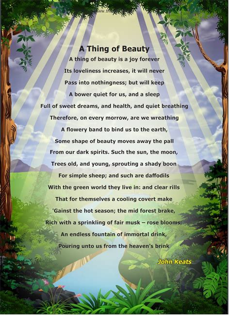 A Thing of Beauty - Poem by John Keats - Unit 4 - 8th English