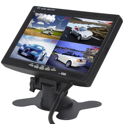 2018 Auto DC 12V TFT LCD Display Monitor Car Rearview Monitor 7 Inch Hd 4 Split Screen Car ...