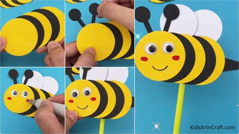 DIY Paper Honey Bee Craft for Kids – Step by Step Tutorial - Kids Art & Craft