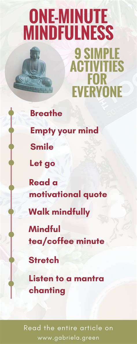 One-minute mindfulness - 9 simple activities for everyone _ Gabriela Green _ www.gabriela.green ...