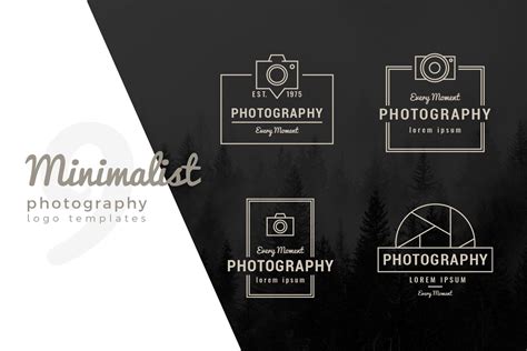 Minimalist Photography Logo Templates - Dreamstale