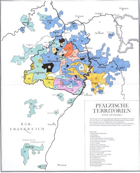 Historische Karte der Pfalz von 1789