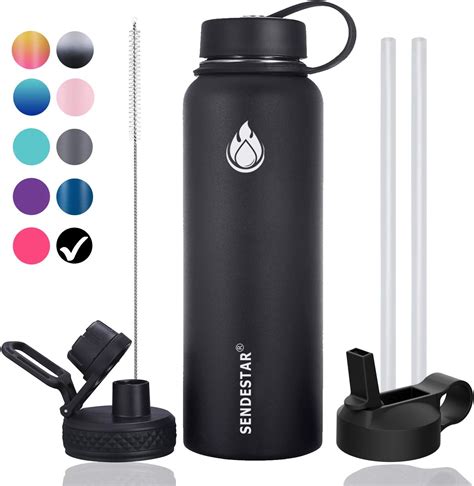 Amazon.com: Sendestar 40 oz Double Wall Vacuum Insulated Leak Proof Stainless Steel Sports Water ...