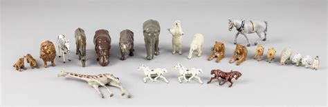 Lot - A collection of metal animal figurines.