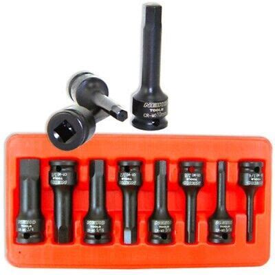 1/2" Drive SAE Standard Impact Hex Key Allen Wrench Bit Set 789611033156 | eBay