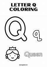 Letter Q Coloring Pages  ColoringDraftcom sketch template