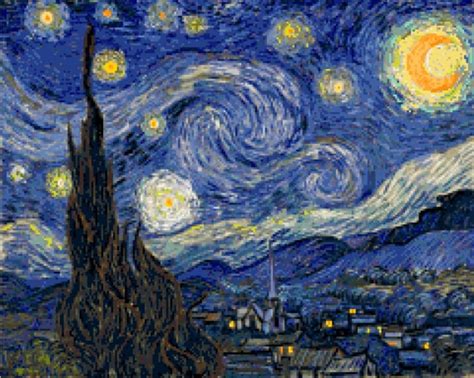 Cross Stitch Pattern of Van Gogh Starry Night - Etsy