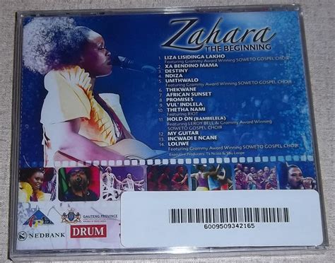 ZAHARA The Beginning Live CD SOUTH AFRICA Cat# CDTSR 0024 | Subterania