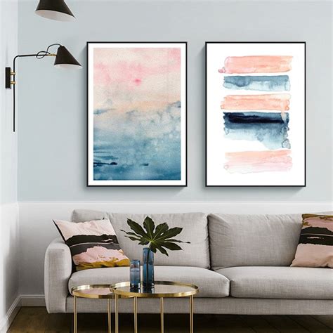 Wall art - Abstract Pink (2 sets)- Canvas Prints- Poster Prints - Art Prints Melbourne | Wall ...