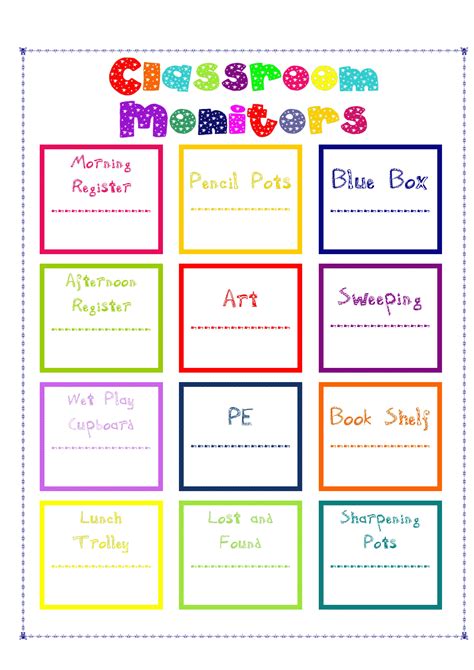 The Not So Secret Diary of a Teacher, Aged 27 1/2: Classroom Monitors