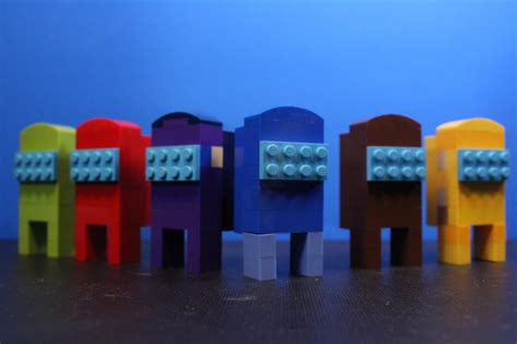 LEGO Among Us Crewmates I made for a stop motion project : AmongUs