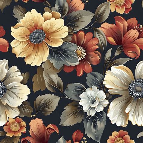 Seamless Floral Wallpaper Art Free Stock Photo - Public Domain Pictures