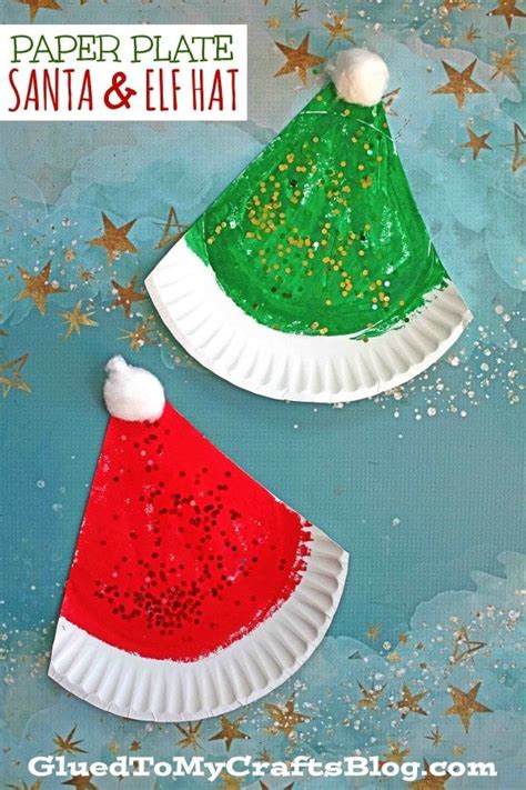 Paper plate santa elf hat – Artofit