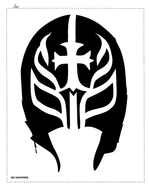 WWF/WWE Wrestling: Rey Mysterio (Free Pumpkin Stencil - Pumpkin Pattern ...