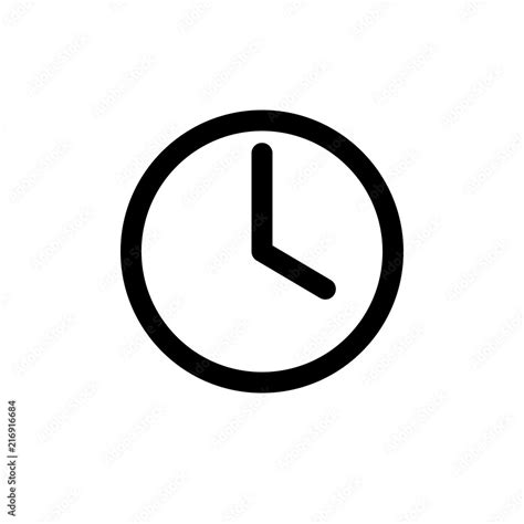 Clock icon, clock symbol, clock logo, app, UI. EPS 8 flat vector ...