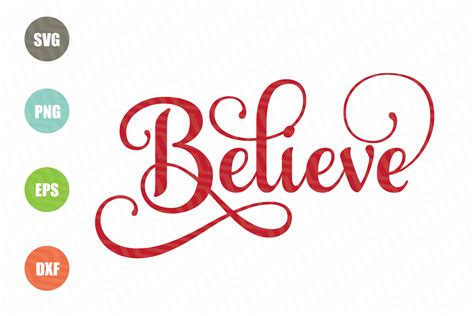 Believe Christmas SVG Graphic by logotrain034 - Creative Fabrica