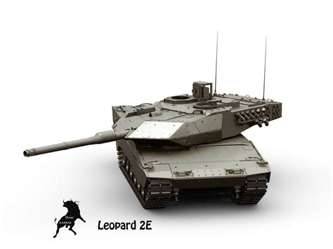 3d leopard tank model