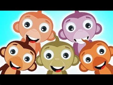 Five Little Monkeys Jumping On The Bed | Nursery Rhymes For Kids by HooplaKidz - YouTube