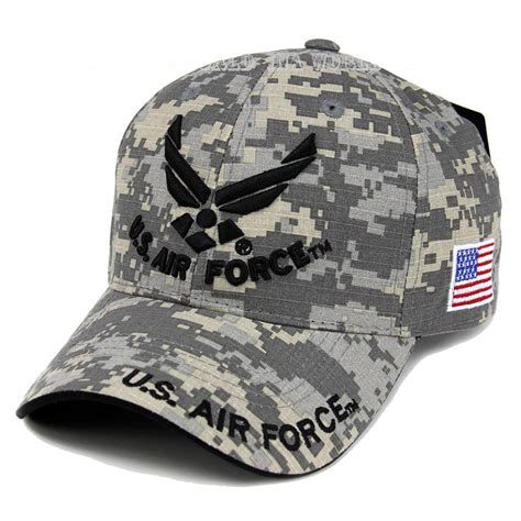 US Air Force Hat Wings Logo ACU Digital Camo w/ Flag Patch Side - Walmart.com - Walmart.com