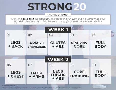 2-Week Functional Strength Training Program | Nourish Move Love