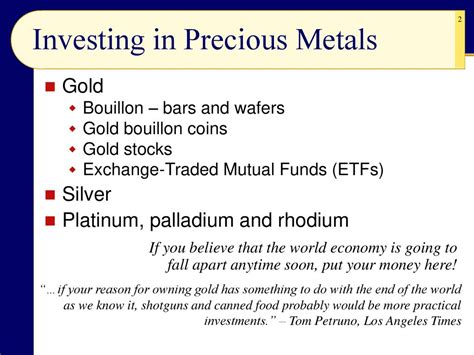 MISCELLANEOUS TOPICS Precious Metals, Art & Collectibles. - ppt download