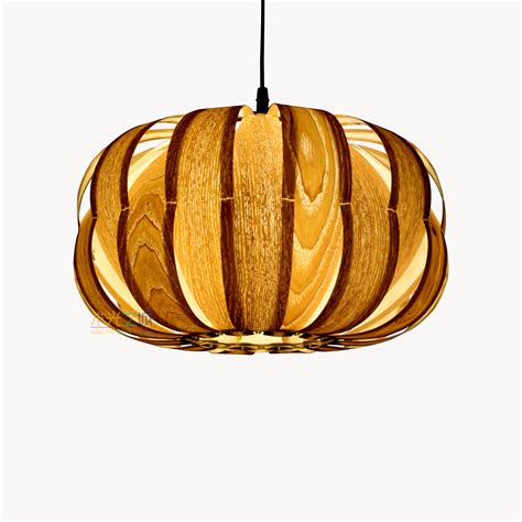 Crown Pendant Light- Chinese ash veneer by Oaklamp | Pendant light, Wood ceiling lights, Wood ...