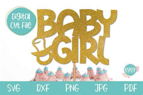 Baby Shower Cake Topper SVG Baby Girl | ubicaciondepersonas.cdmx.gob.mx