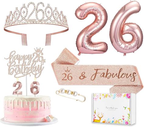 Amazon.com: 26th Birthday Decorations for Her Women, Including 26 year ...