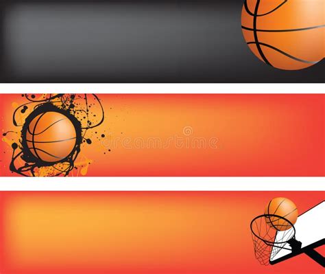 Basketball web banner set stock vector. Illustration of vector - 14798994