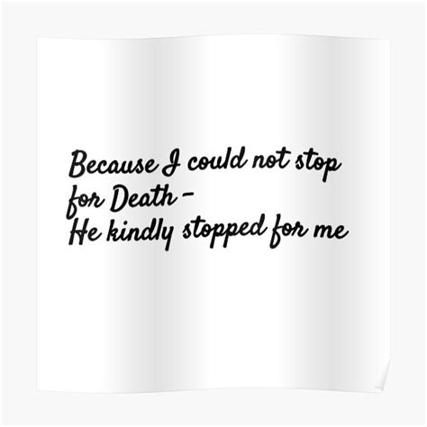 Because I Could Not Stop For Death Wall Art | Redbubble