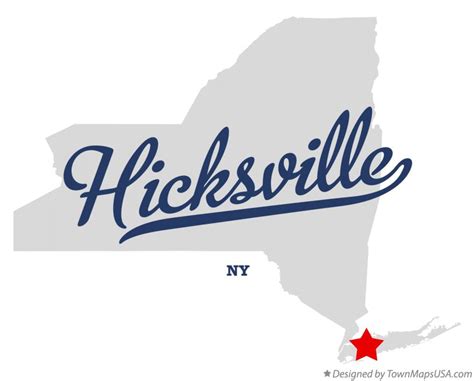 Map of Hicksville, NY, New York