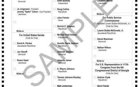 Sample ballot released for Nov. 3 general election | Franklin County ...