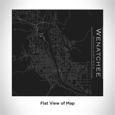 Wenatchee WA Map Tumbler in Matte Black – Pak it Rite