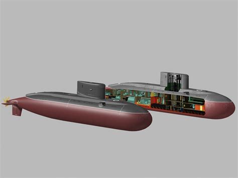 636M Kilo Class submarine with interior 3D - TurboSquid 1869958