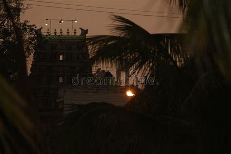 A Rare View of a Lakshmi Temple in a Village in the Evening Time ...