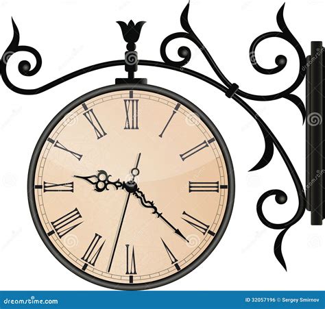 Vintage Street Clock. EPS10 Royalty Free Stock Image - Image: 32057196