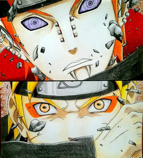 Naruto vs. Pain (Nagato) by AjkaSketch on DeviantArt