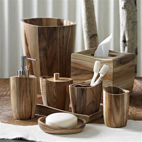 Kassatex Acacia Wood Bath Accessories | Gracious Style