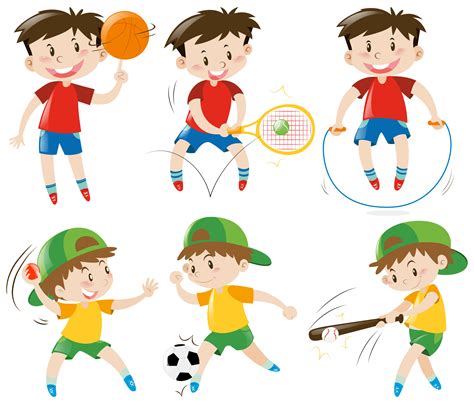 Cartoon Kids During Physical Education Sports Team Cl - vrogue.co